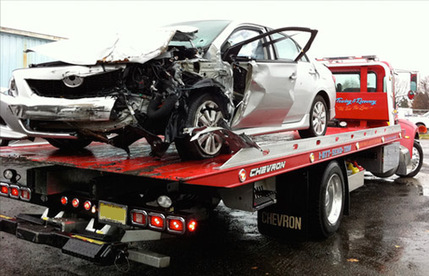 Accident recovery in progress